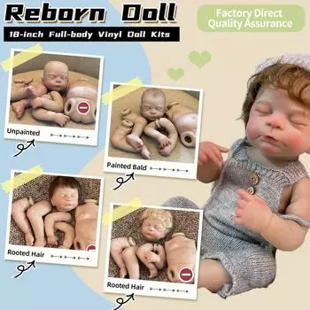 Наборы мягких виниловых кукол Bebe Reborn для девочек и мальчиков/всего тела, 18–20 дюймов, с прошитыми волосами Girl Belly коричневый