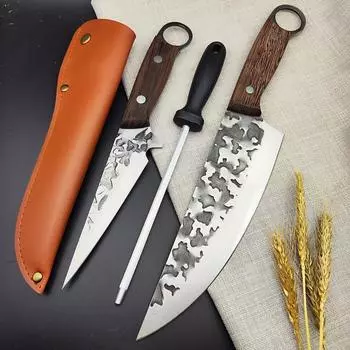 Наборы ножей из нержавеющей стали, кухонные ножи для шеф-повара, нож для измельчения фруктов, резак для обвалки фруктов