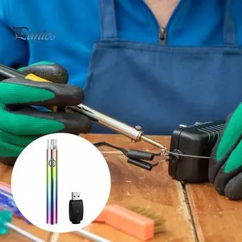 Наборы паяльников для пайки резьбы, 3 передачи, регулируемое напряжение, наборы инструментов для сварки конструкций из нержавеющей стали с USB-адаптером, быстро нагревающаяся портативная ручка для белый