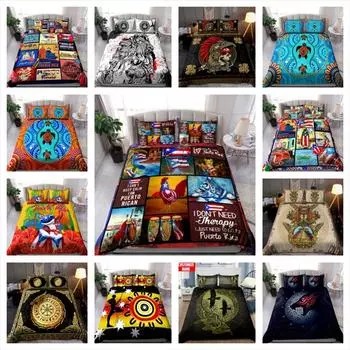 Наборы постельного белья с изображением людей и животных с головой черепа, мягкий пододеяльник с яркими узорами Single 135x200cm