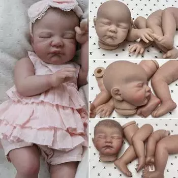 Наборы виниловых кукол 50 см, неокрашенная/окрашенная кукла реборн, реалистичная кукла для новорожденного с морщинистой кожей, кукла ручной работы, подарочная коллекция Unpainted