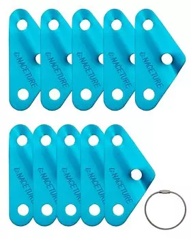 NACETURE Гибкий металлический треугольный алюминиевый сплав натяжитель троса для кемпинговой палатки, регулятор оттяжек шнура для кемпинга, походное снаряжение для рюкзаков, сверхлегкая палатка