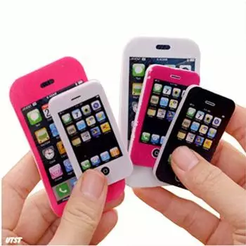 Начальная школа UTST Смешной iPhone 3 Набор Подарков Ластик, Студенты, Канцелярские принадлежности, Смартфон, Тип, Цвета, Фиолетовый, Белый, Черный, 20, Приз, (S)