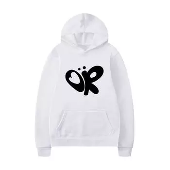 Начесанный свитер с принтом, повседневный пуловер с индивидуальным рисунком, повседневный свитер с капюшоном для пары S