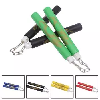 Начинающий Практика Губка Нунчаки Портативный Безопасный Цепи Тренировочный Инструмент Для Детей Взрослых Практика Улучшение Гибкости И Ловкости жёлтый