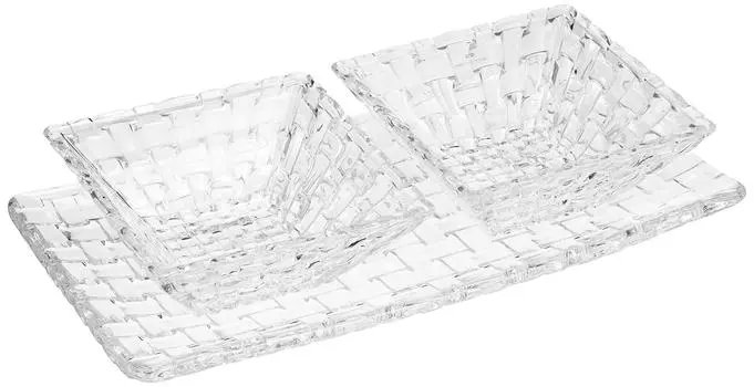 Nachtmann Bossa Nova square bowl 12cm pair rectangle 28x14cm set 3-piece [product]