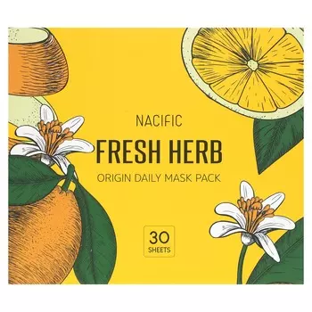 Nacific, Fresh Herb, Origin Daily Beauty Mask Pack, 30 тканевых масок, 330 г (11,6 унций)