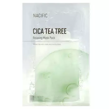 Nacific, Расслабляющая косметическая маска Cica Tea Tree, 1 тканевая маска, 1,05 унции (30 г)