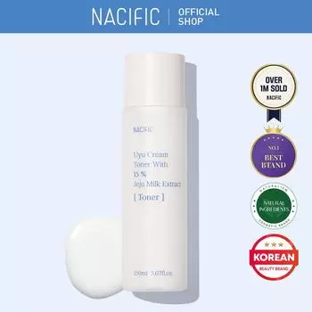 [NACIFIC] Крем-тонер Uyu (150мл), Экстракт молока, Увлажнение, Мягкое впитывание белый