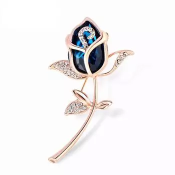 Национальная брошь-тюльпан, высококачественная женственная универсальная хрустальная брошь-корсаж, нишевый дизайн, булавка с аксессуарами