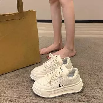 Национальная мода, специальные дизайнерские кроссовки, женские осенние новинки, модные, толстые, универсальные, студенческие, повседневные, белые туфли 35 хаки