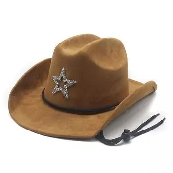 Национальная ветрозащитная веревка для защиты от ветра, солнцезащитный козырек для выступлений, джазовая шляпа, замшевая шляпа для путешествий, отпуска, слова «Ветер», ковбойская шляпа M56-58cm
