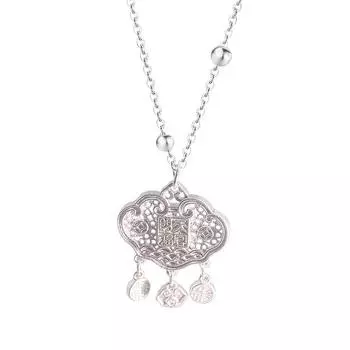 Национальные Ветер и Небесные Чиновники Благословляют Ожерелье Безопасного Замка, Новый Китайский Подарок Для Женщин, Дружелюбная Пара