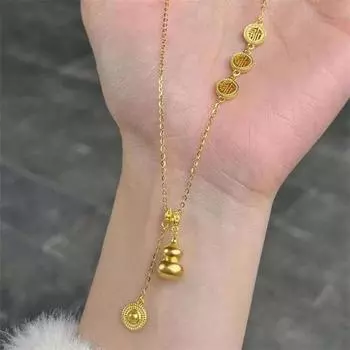Национальный старинный французский тренд Фулшоу новое китайское ожерелье из тыквы универсальная ретро-цепочка из желтого золота на ключицу