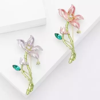 Национальный стиль мода эмаль лотос брошь высокого класса изысканный женский жакет чонсам корсаж ювелирные изделия булавка в виде растения