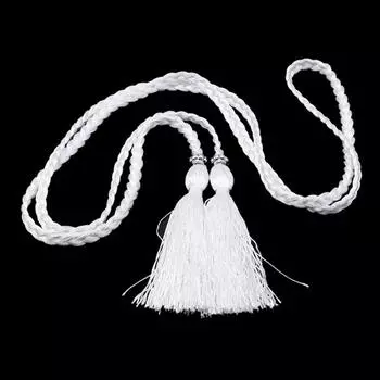 Национальный стиль одежды платье аксессуары пояс плетеный кисточка талия цепочка веревка простые универсальные повседневные женские ремни One Size белый
