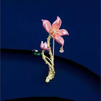 Национальный стиль ретро брошь лотос высокого класса женская изысканная и элегантная булавка нишевый дизайн корсаж чонсам ханфу аксессуары
