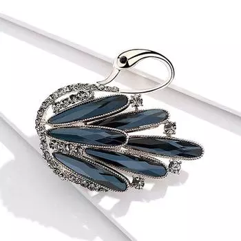 Национальный темперамент хрустальная брошь лебедь атмосферный дизайн высокого класса корсаж анти-светоотражающая булавка аксессуары для костюма