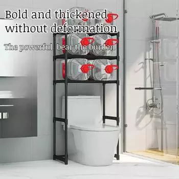 Над унитазом стеллаж для хранения вещей, напольная полка для стиральной машины, многослойная кухонная полка, не требующая перфорации, аксессуары для ванной комнаты