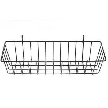 над железной подвесной корзиной для хранения вещей, металлическая кухонная тележка для покупок 31.50X9.00X8.00CM чёрный