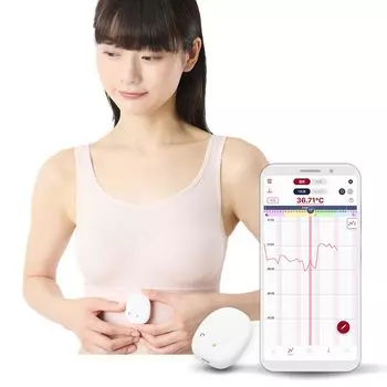 наденьте его и Моя температура Основы Термометр для определения фертильности во время сна Автоматически записывает в приложение Ввод данных не требуется Сохраняет навсегда Корпус устройства