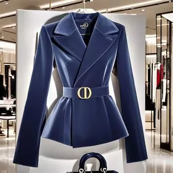 Наденьте синий пиджак с застежкой на талии S size is recommended within 50kg