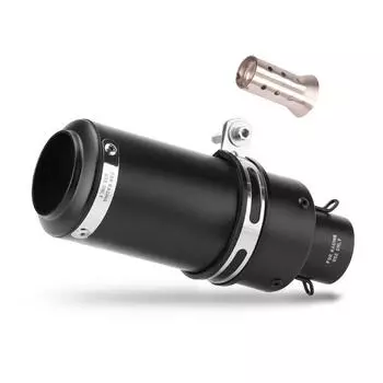 Надеваемые глушители и глушители Нержавеющий глушитель для мотоцикла Надеваемый глушитель из нержавеющей стали Труба глушителя Труба глушителя Высокая чёрный