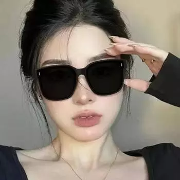 Надеваемые поверх очков мужские и женские солнцезащитные очки UV400 складные очки для близорукости солнцезащитные очки чёрный