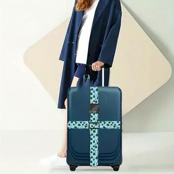 Надежная багажная бирка с фиксированным ремнем и пряжкой для упаковки чемодана на колесиках Feather luggage strap