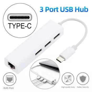 Надежная док-станция USB-C. Профессиональный драйвер. Бесплатная передача данных. белый
