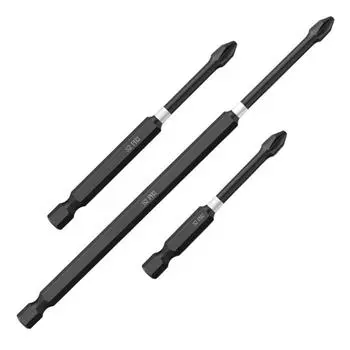 Надежная магнитная отвертка с крестовым шлицем PH2, наконечники для отверток с крестообразным шлицем, 1 комплект/3 шт. (65+90+150мм)