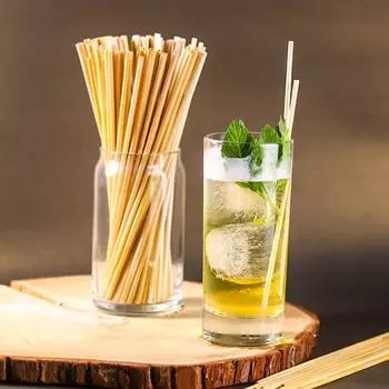300 шт. деревянные соломинки для пищевых продуктов, защита окружающей среды, многоцелевые многоразовые компостируемые соломинки для питьевой воды, не содержащие химикатов бамбуковые биоразлагаемые соломинки 300pcs