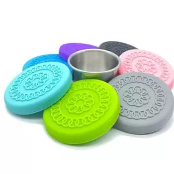 Надежная полировка, сохранение здорового питания, прочный многоразовый контейнер для соуса с силиконовой крышкой для домашней чашки для соуса синий