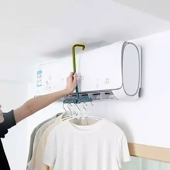 Надежная вешалка для одежды с кондиционером, цветная вешалка для нижнего белья, удобная сушилка для одежды для путешествий и общежития серый