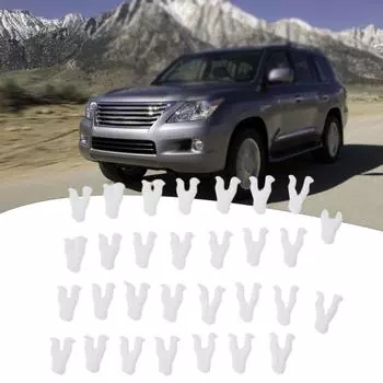 Надежно закрепите боковые юбки и бамперы с помощью белых пластиковых нейлоновых зажимов для переключателей для Toyota, 4Runner, Lexus CHINA
