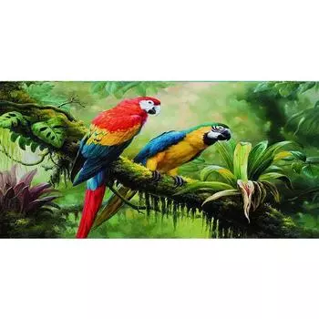 НАДЕЖНОЕ ИСКУССТВО красочные попугаи постеры с животными и принты холст картины для гостиной украшения стен дома фотографии без рамки 20*40cm