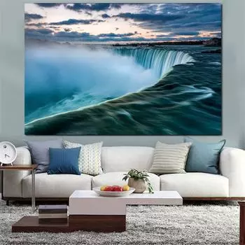 НАДЕЖНОЕ ИСКУССТВО Ниагарский водопад, холст, картина, куадрос, пейзажные постеры и принты, настенные панно для гостиной, домашний декор, без рамки 21cm30cm NoFrame