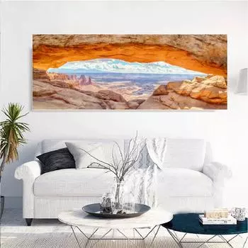 НАДЕЖНОЕ ИСКУССТВО Рок Морской Пейзаж Холст Картины для Гостиной Плакаты Настенные Художественные Фотографии и Принты Украшения Дома Без Рамы 20cm40cm NoFrame