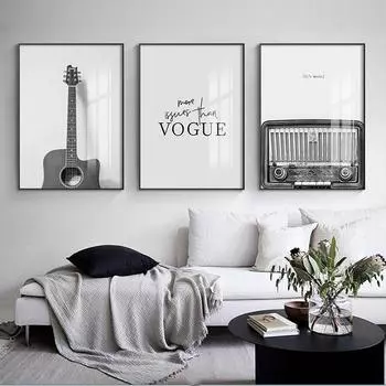 НАДЕЖНОЕ ИСКУССТВО Скандинавские черно-белые художественные постеры и принты Современные картины на холсте для гостиной Настенные художественные украшения без рамки 21cm30cm NoFrame