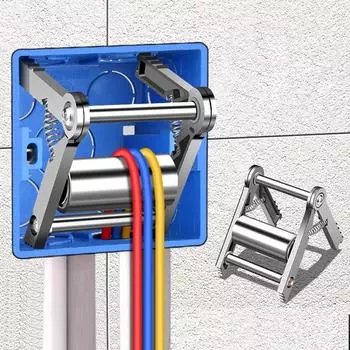 Надежное приспособление для протягивания проволоки с противоскользящим шкивом. Инструмент для плавной заправки проволоки обеспечивает плавную прокладку кабеля.