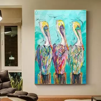 НАДЕЖНЫЕ фотографии животных, птицы, масляные постеры и принты, картины на холсте, современное настенное искусство для украшения гостиной, без рамки 20cm40cm No Frame