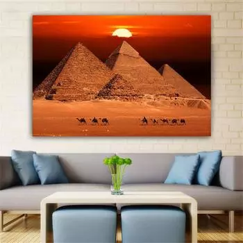 НАДЕЖНЫЕ художественные постеры и принты, пейзаж, египетская пустыня, пирамида, холст, картина, Куадрос, настенные панно, украшение для гостиной 21cm30cm NoFrame