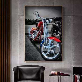 НАДЕЖНЫЕ картины на холсте, вертикальные картины с мотоциклами, современные настенные художественные постеры и принты для украшения гостиной, без рамки 21cm30cm NoFrame