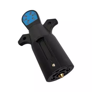 Надежный 7-контактный тестер разъема прицепа для коммерческих транспортных средств и автофургонов и т. д. чёрный