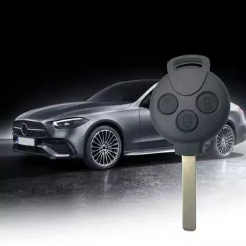 Надежный чехол для ключей с 3 кнопками, черный дистанционный брелок для ключей чёрный