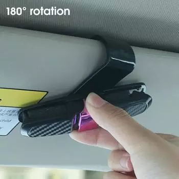 Надежный вращающийся на 180 градусов автомобильный аксессуар держатель очков солнцезащитный козырек для автомобиля серый