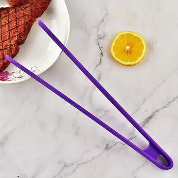 Надежный зажим для еды Эргономичный дизайн Не легко скользить Кухонная утварь Практичные щипцы для еды для приготовления пищи светло-серый