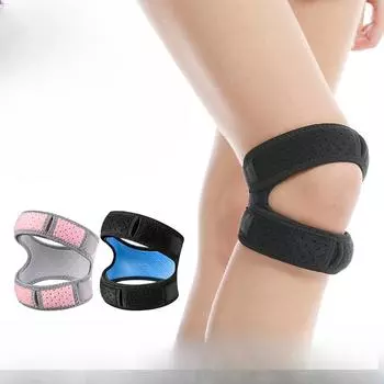 Надколенник для прыжков с одной веревкой, баскетбольный бег на открытом воздухе, регулируемая защита колена для мужчин и женщин, наколенники для фитнес-упражнений на коленях. Average size (single)