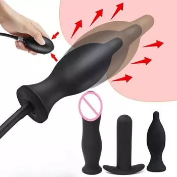 Надувная Анальная пробка, БДСМ-игрушка, силиконовый анус, расширитель влагалища, массажер простаты, мастурбатор для взрослых, секс-игрушки для женщин, мужчин, пар A