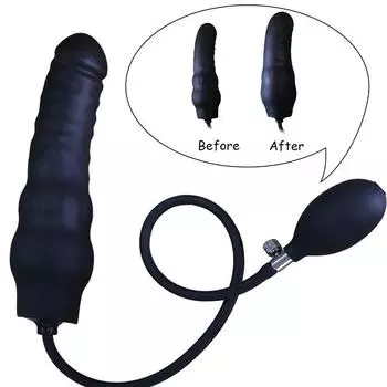 Регулируемая надувная силиконовая анальная пробка - расширитель для ануса для мужчин, массажер простаты, взрослая секс-игрушка
